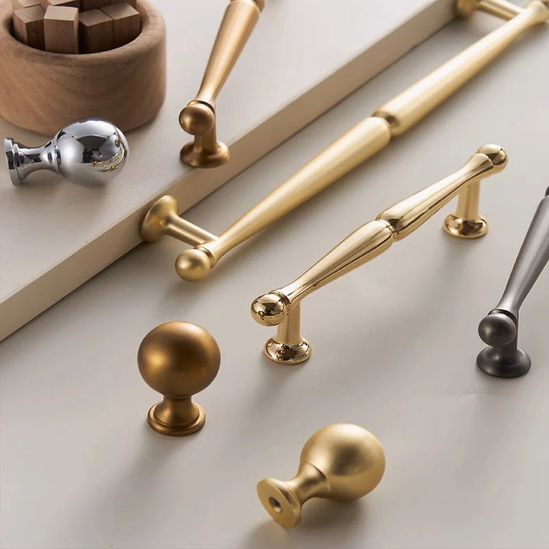 

YM Modern Closet Black Gold Kitchen Cabinet Handles and Knobs Drawer Zinc Alloy Handles Wardrobe Door Pulls Furniture Hardware