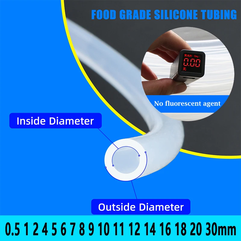 

Прозрачная силиконовая трубка пищевого класса 1/2/5 м, внутренний диаметр 0.5, 1, 2, 4, 5, 6, 7, 8, 9, 10, 11, 12, 14, 16, 18, 20, 30 мм, нетоксичный силиконовый шланг для воды