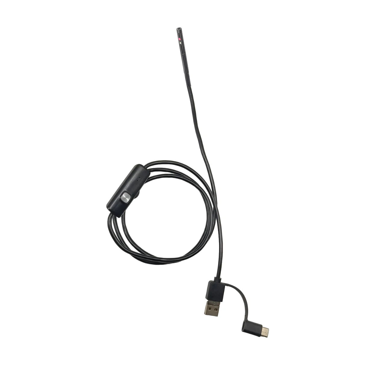 1MP 4MM FOV80 °   Endoscopio a doppia lente per ispezione condutture industriali Cavo rigido USB da 1 m (EZ DUAL CAM 4,0 mm)