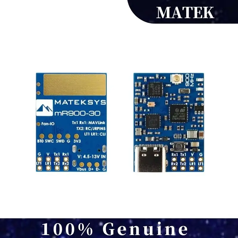 

Система дальнего действия MatekSys MLRS MAVLink 900 МГц — набор MR900-30 TX/RX для FPV-дрона, диапазон 10 км + (передатчик и приемник)