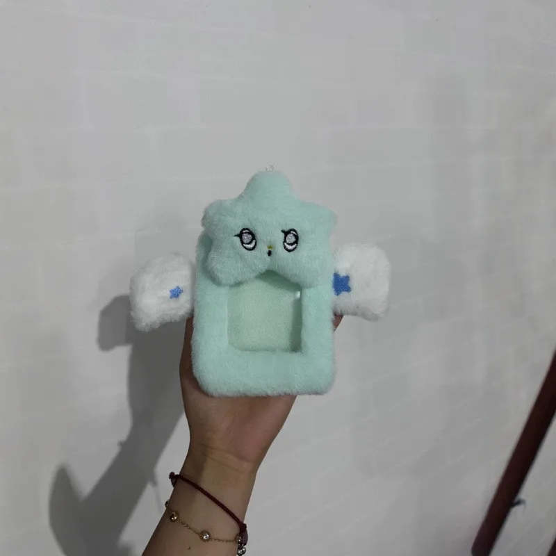Wish Cute Plush Photocard Holder keyring Cartoon Idol Lomo Card Protective Student Card Holder