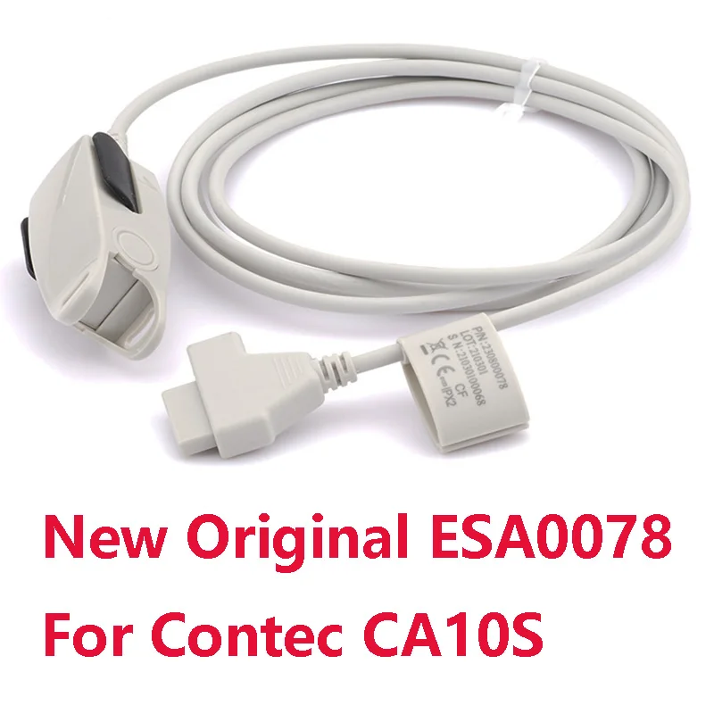 New Original ESA0078 Digital Adult Finger Clip Blood Oxygen Probe Spo2 Sensor Use For Contec CA10S End-Respiratory CO2 Detector