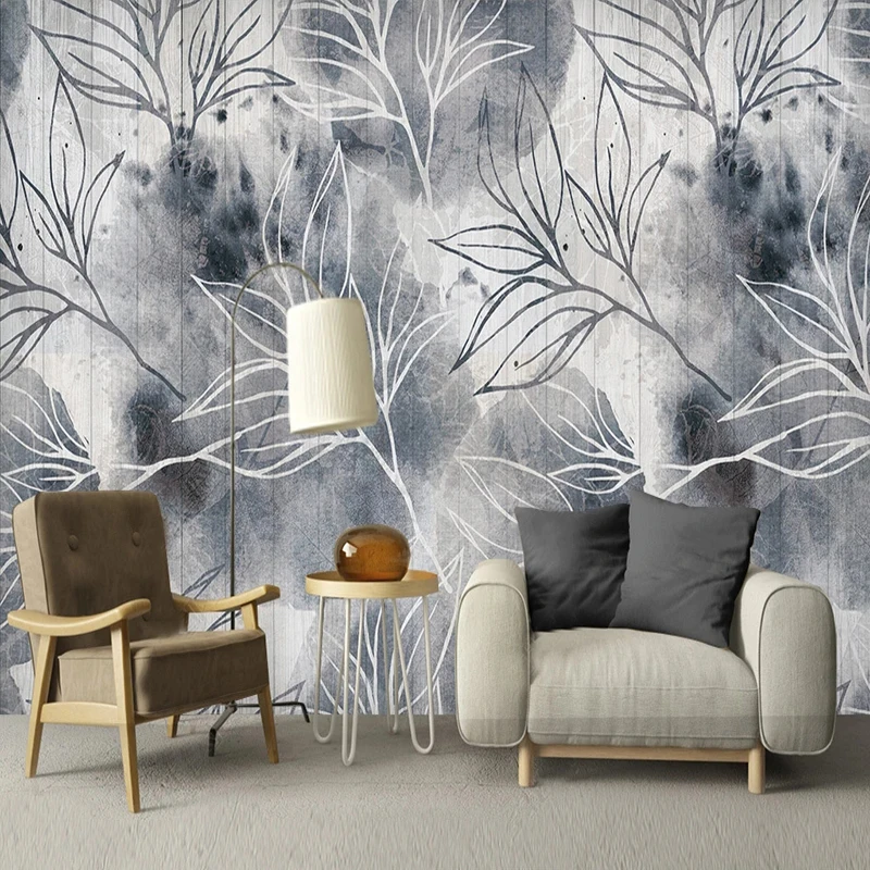 

Трехмерные фотообои в скандинавском винтажном стиле с акварельными цветами для гостиной и спальни, европейский декор