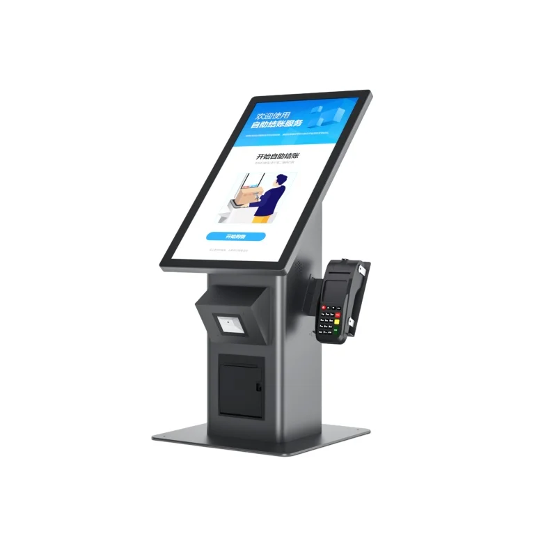 Self-Service 21.5'' Desktop POS Systems Indoor Payment Kiosk With 2nd Display & Android Support SDK Touch-Free Sales Function
