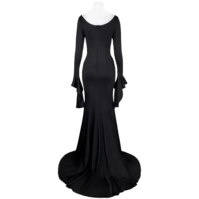 Movie Morticia Addams Cosplay Wednesday Mom Cosplay Costume Gown vestito Sexy parrucca vestito Halloween Carnival Party costumi da donna