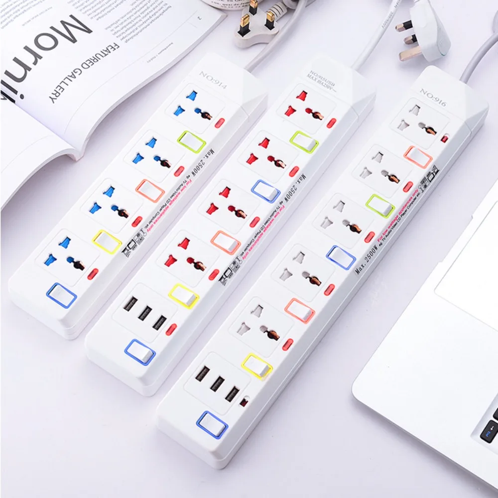 

Universal International Wall Switch Socket Panel UK US EU Standard Multi Plug Power Strip Extension
