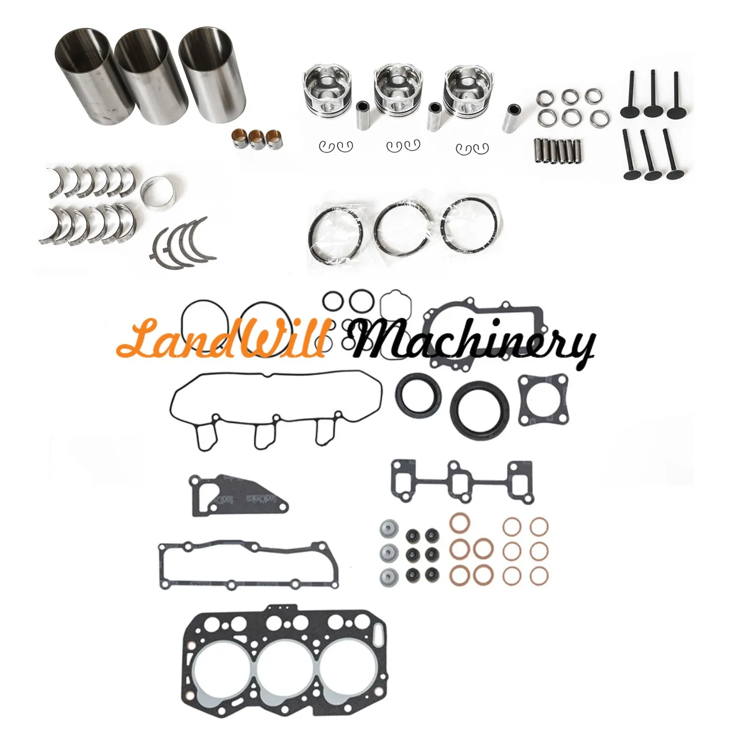 3TNV76 Engine Overhaul Rebuild Kit Fits For Yanmar Excavator SV20