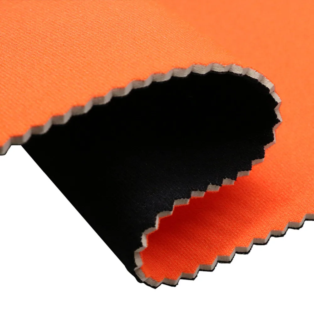 Orange Reversible Neoprene Fabric, Waterproof Jersey Clothing, Cup Lid, Laptop Case, Sewing Stretch, 2mm SRB