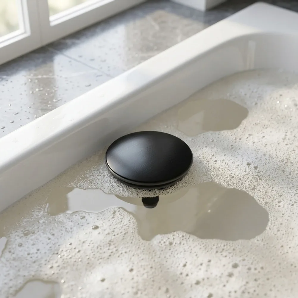 Sturdy 43mm Bath Sink Stopper, Universal‑fit Drain, Easy‑install & Sealing Cover For Bathtub And Bathroom Basin