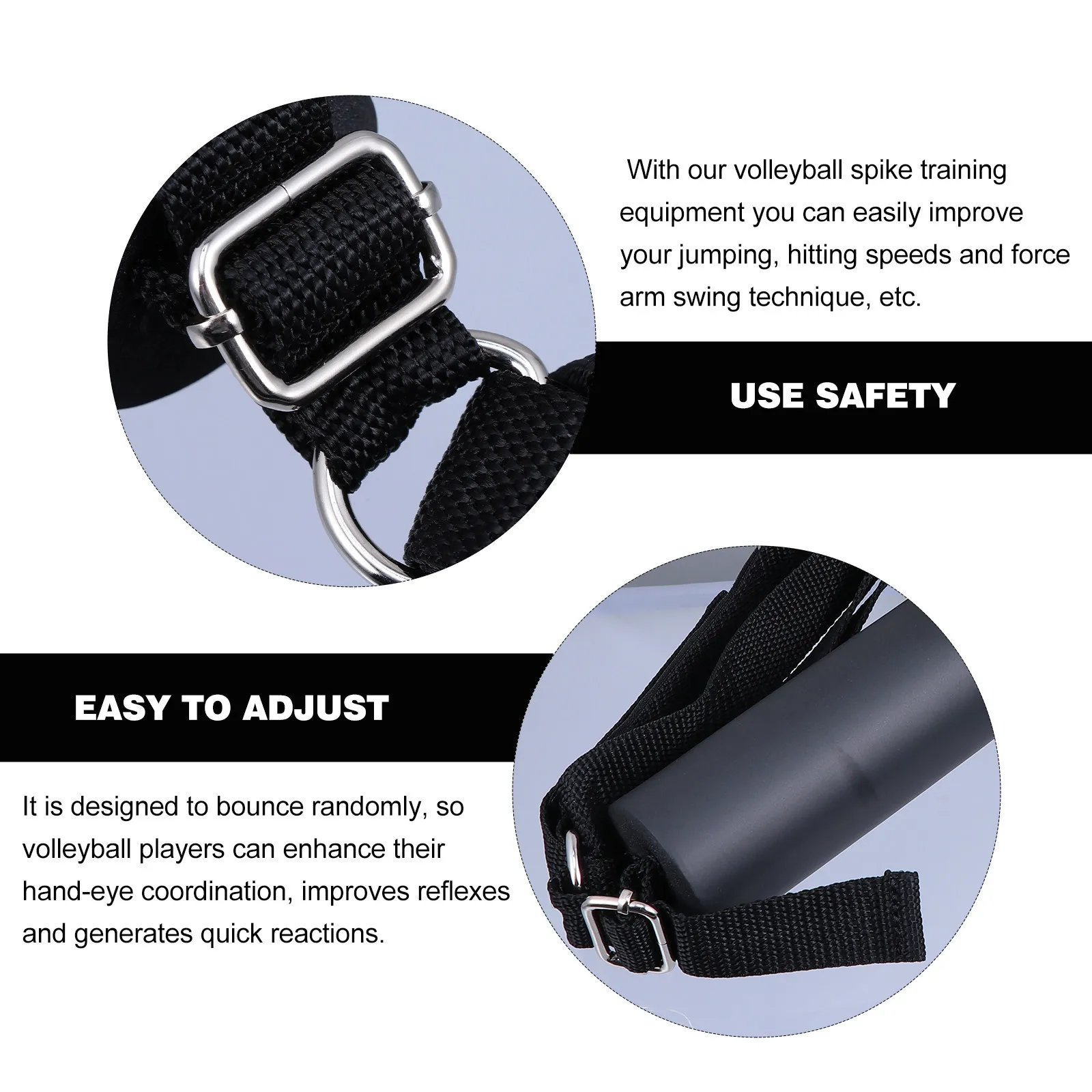 

Тренажер для волейбольных ударов (1 шт.), регулируемый эластичный шнур, оборудование для домашних тренировок, улучшение координации рук и глаз, тренировка рефлексов, Spike Pal