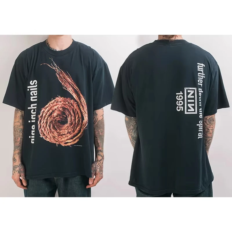Further Down The Spiral NIN NINE INCH NAILS Band T-Shirt Cotton Graphic Tee Men Women Summer Streetwear