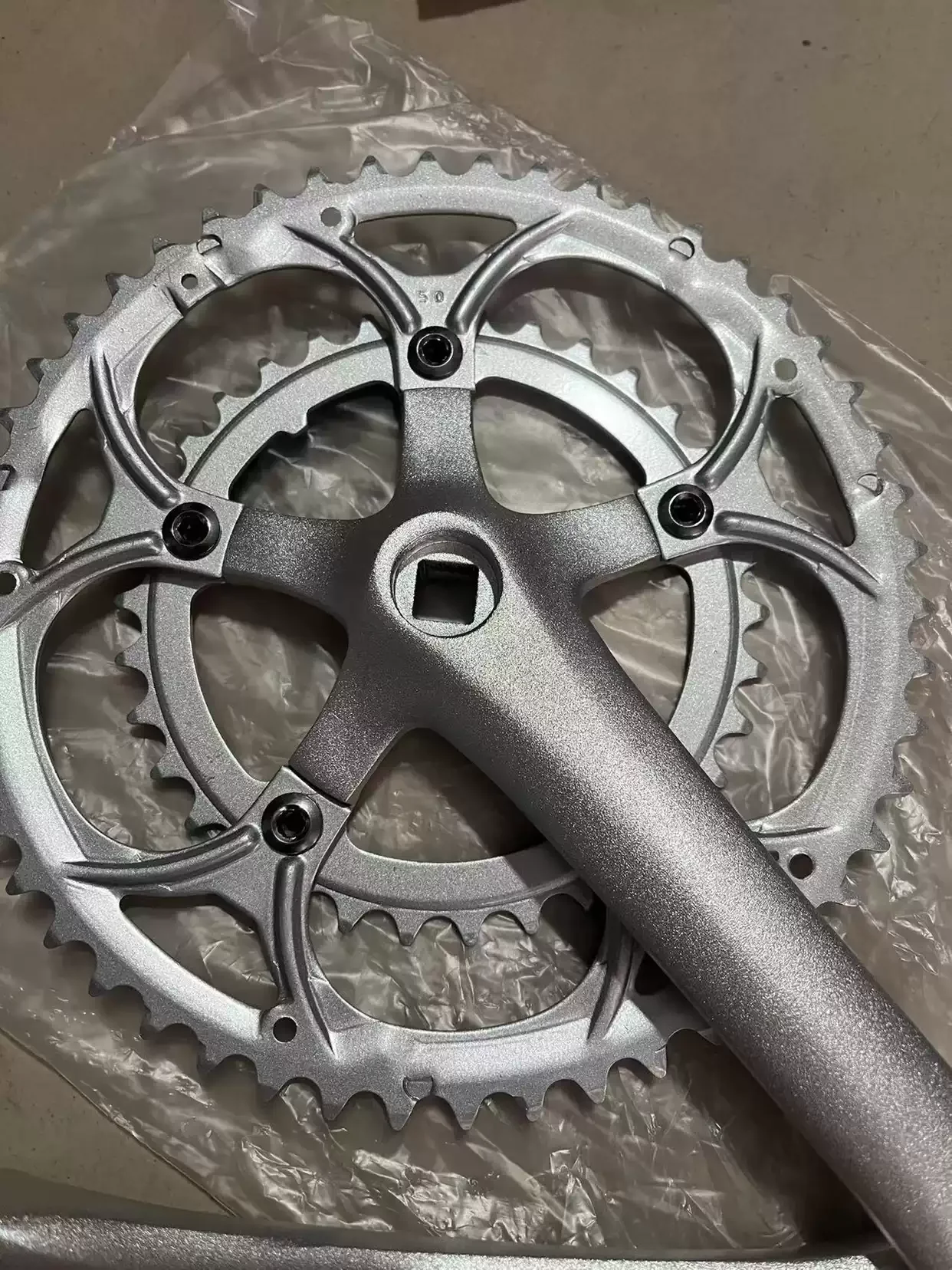 Road Bike Crankset Bicycle Aluminum Alloy 50-34T 8/9S Sprocket Square Hole Racing 170mm Crank Cycling Accessories