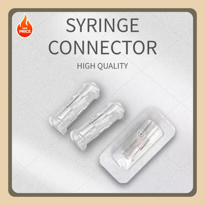 Leak Proof Double Helix Medical Sterile Luer Lock Adapter Transparent Plastic Syringe Connector