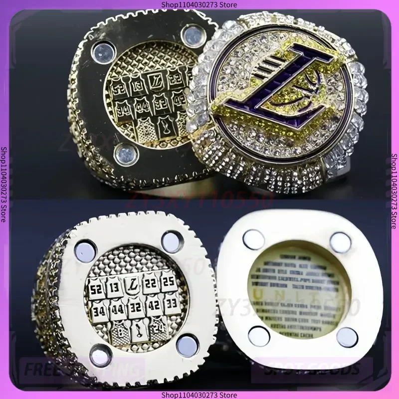 Anillo de campeonato de los Lakers 2020 de alta calidad, anillo de guerreros con tapa de James, conjunto completo de aleación, anillo personalizado de baloncesto, regalo para regalos de Navidad para niños