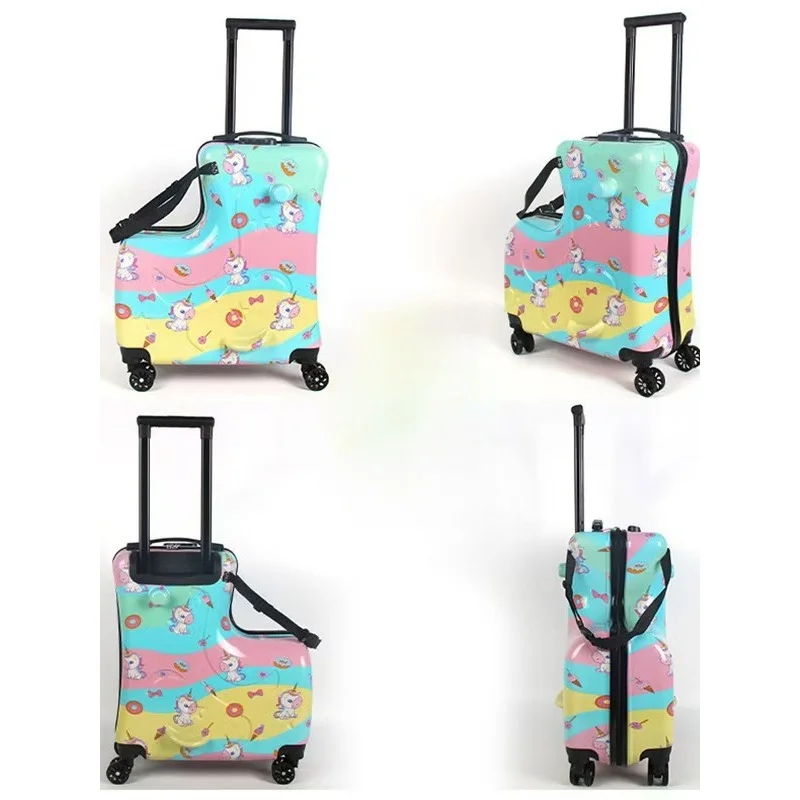 Cartoon, cute, cycling, luggage, travel