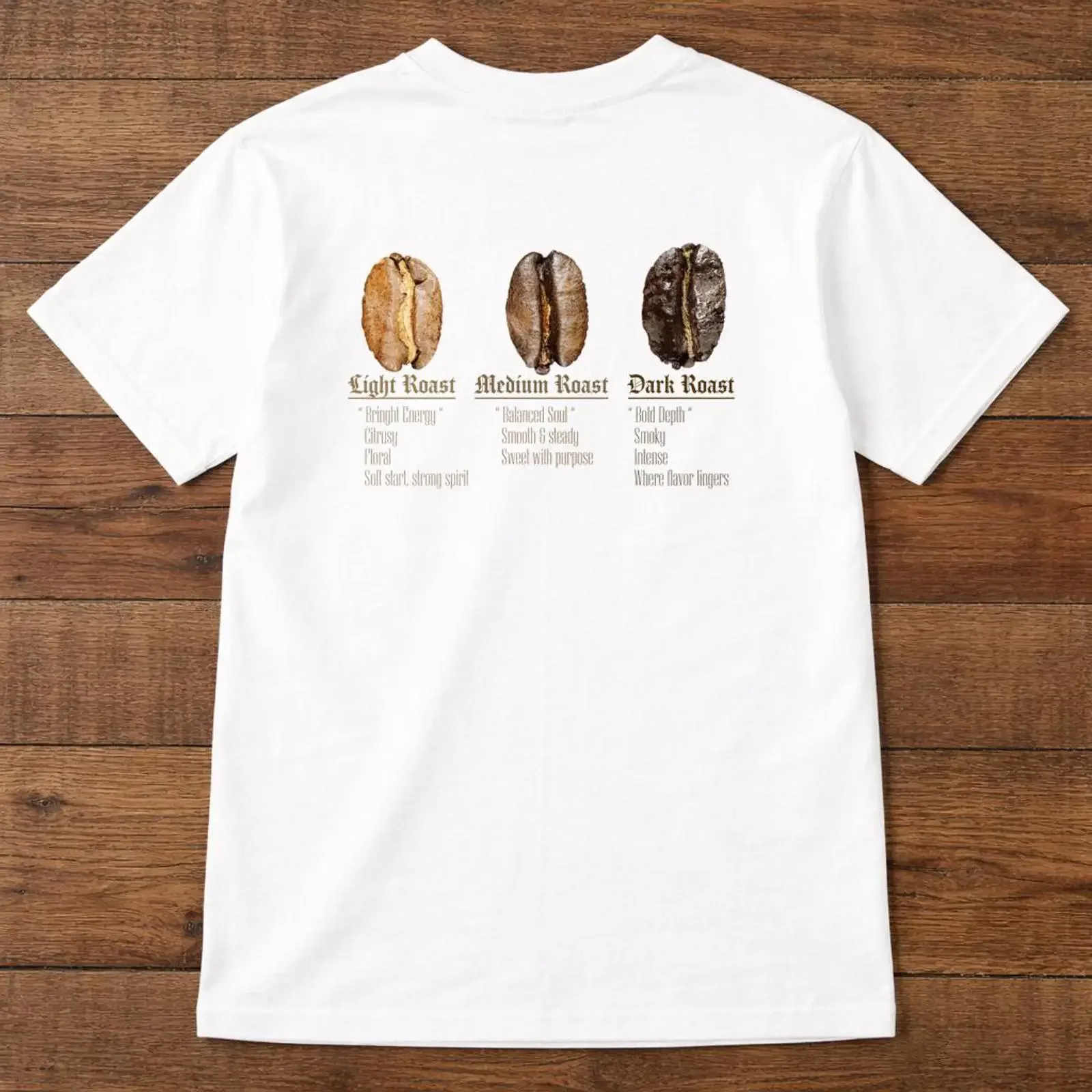 Coffee Roast Chart T Shirt Barista Espresso Lover vintage Washed Casual designer clothes homme streetwear Slightly Soft