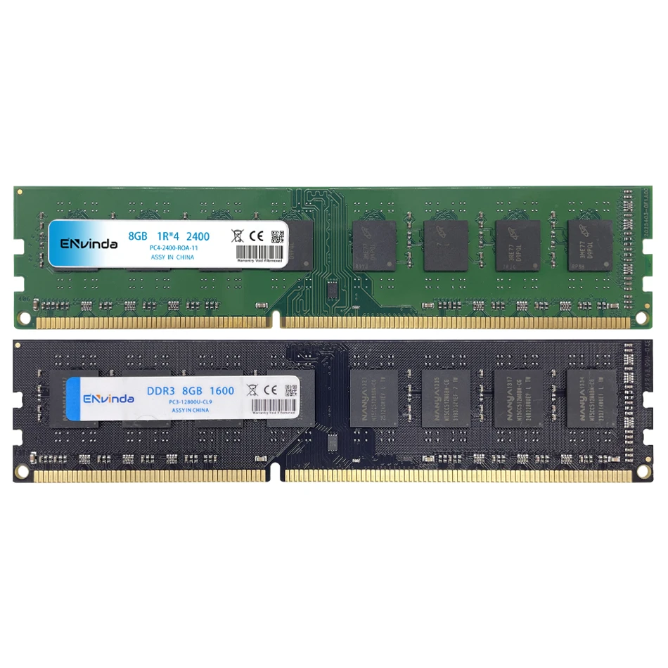 Envinda 4GB 8GB Desktop Memoria Ram DDR3 DDR3L 1600MHz PC3-12800U PC3-10600 DIMM 1.5V 1.35V Non-ECC Memory