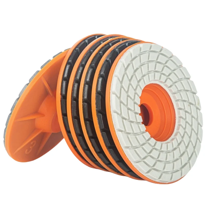 7 Stück 4" 100mm Schleifscheiben mit Schnallenverschluss für Nass- und Trockenpolitur, Flexible Scheiben für Stein, Quarz, Marmor, Granit, Beton-Schleifen – Detail 10