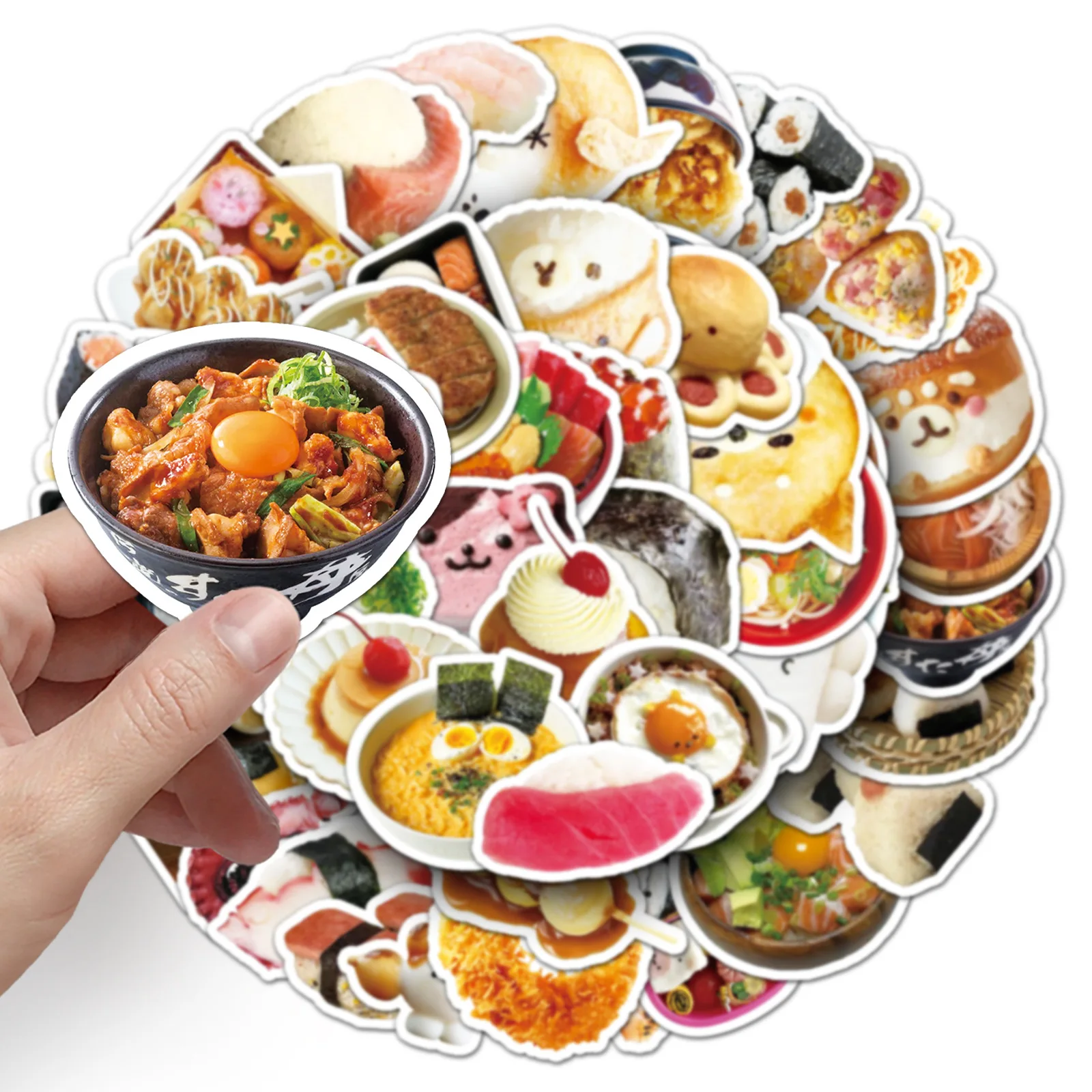 

10/30/50PCS Funny Japanese Food Stickers Cartoon Sushi Doodle Waterproof Decal Kids Toy Gift DIY Refrigerator Bicycle Scooter