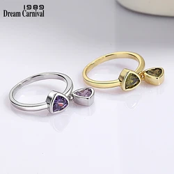 New Fabulous Cubic Zircon Ring for Women Cute Dancing Charms Female Jewelry Casual Fashion Pretty Gift WA12053 DreamCarnival1989