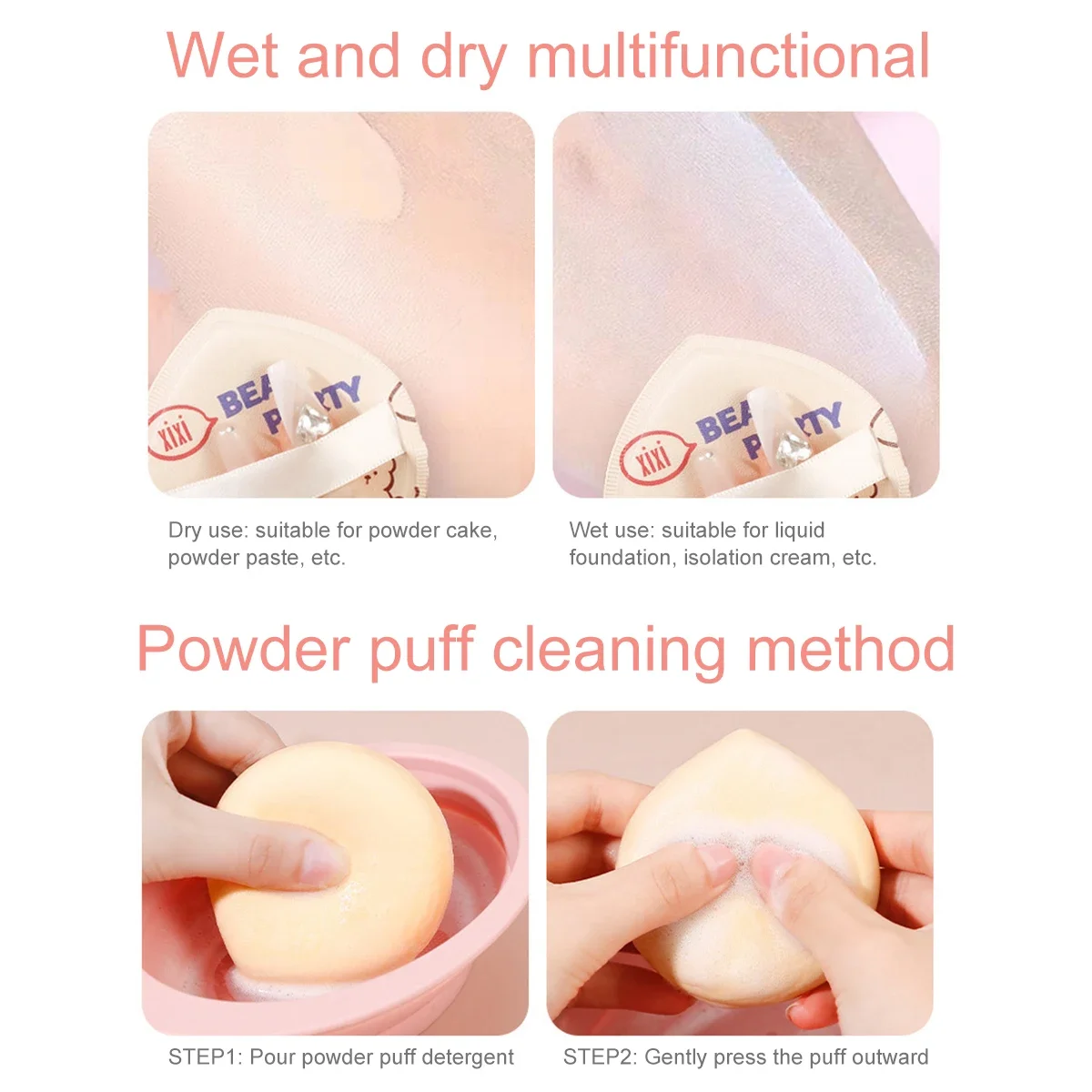 4 Stück Luftkissen Make-up Puff Foundation Concealer Puff Puff Aufhellung Creme Luft Schwamm Pad