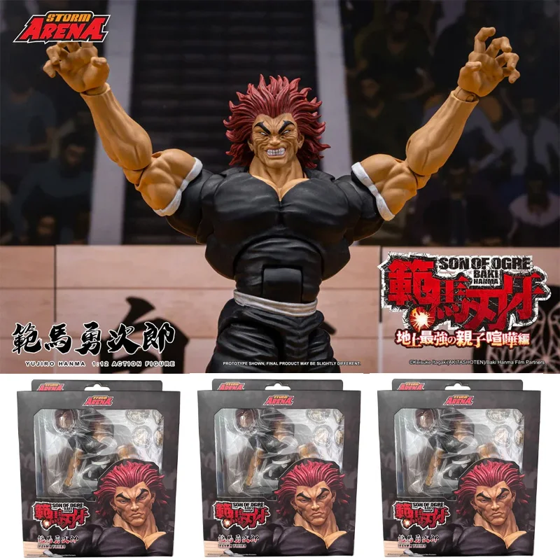 

In Stock Storm Arena Hanma Yujiro Hanma 6 inches 1/12 PVC Anime Figures Model Toys Collect Storm Toys BAKI boy ST Small size