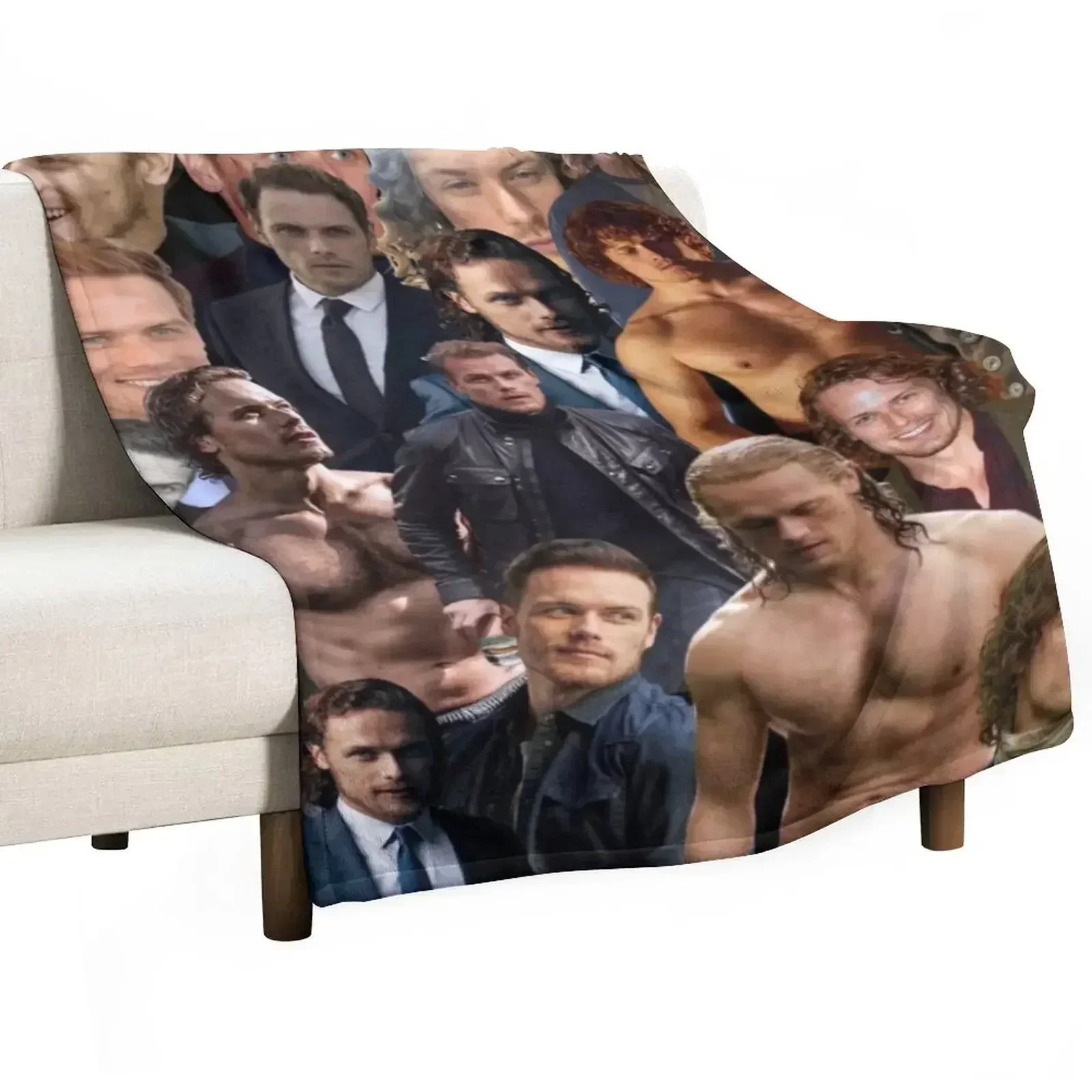 sam heughan collage Throw Blanket Designers Comforter heavy to sleep Weighted Sofa Quilt Heavy Blankets