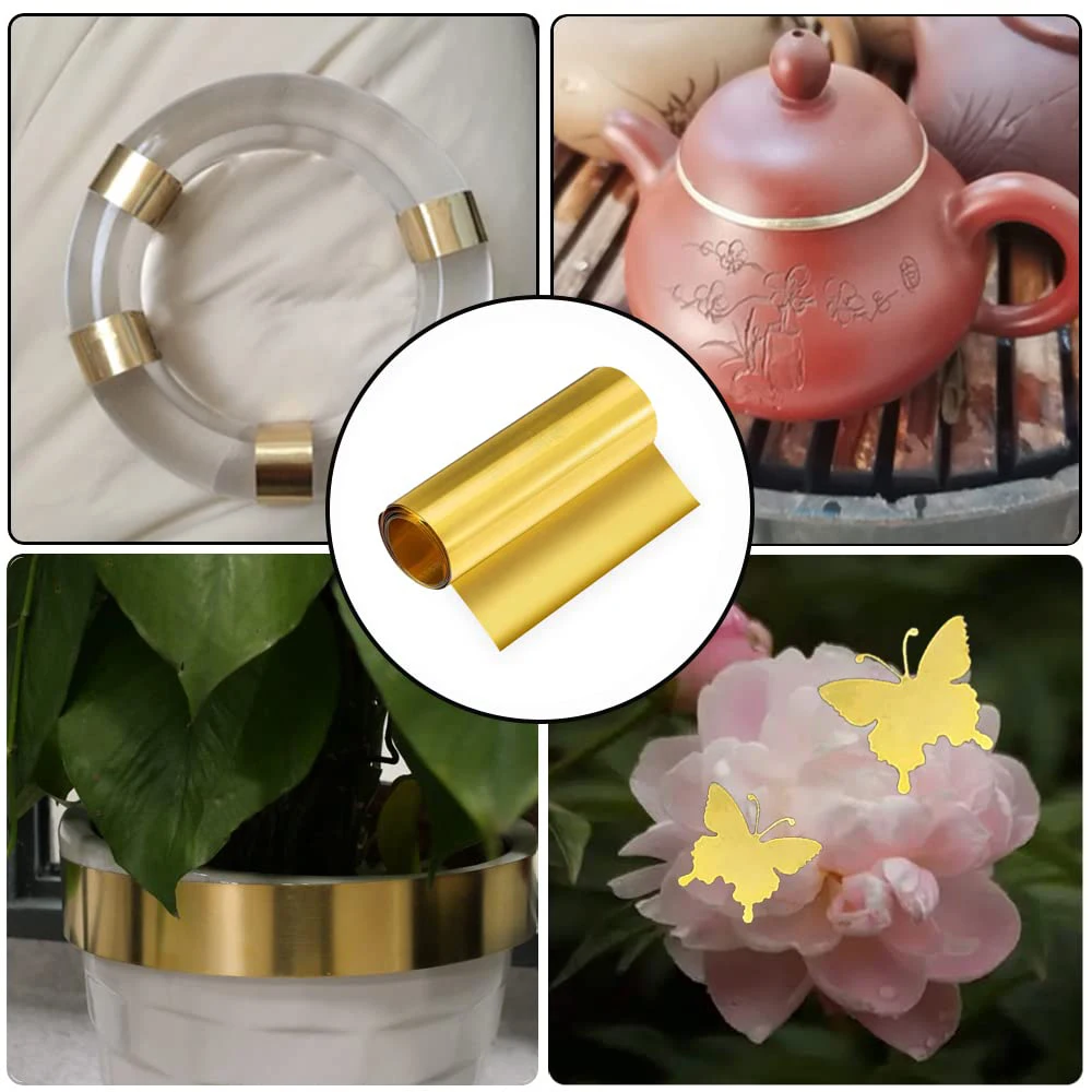 1 متر شريط نحاسي سمك الورقة 0.01/0.02/0.03-1 مللي متر عرض 10 مللي متر-300 مللي متر H62 النحاس الجلد النحاس معدن رقيقة ورقة احباط لوحة لفة #6