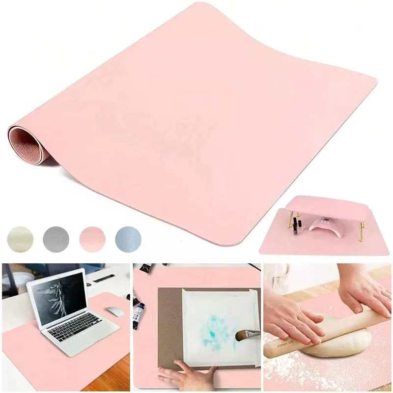 Foldable Nail Art Table Mat PU Leather Studio Desk Mat Nail Armrest Cushion Waterproof Hand Rest Pad Scratch Dirt Easy Cleaning