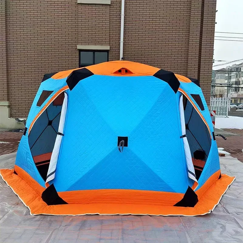 I fishing tent winter outdoor cotton thickened windproof and cold camping warm tent hexagonal i fishing tent