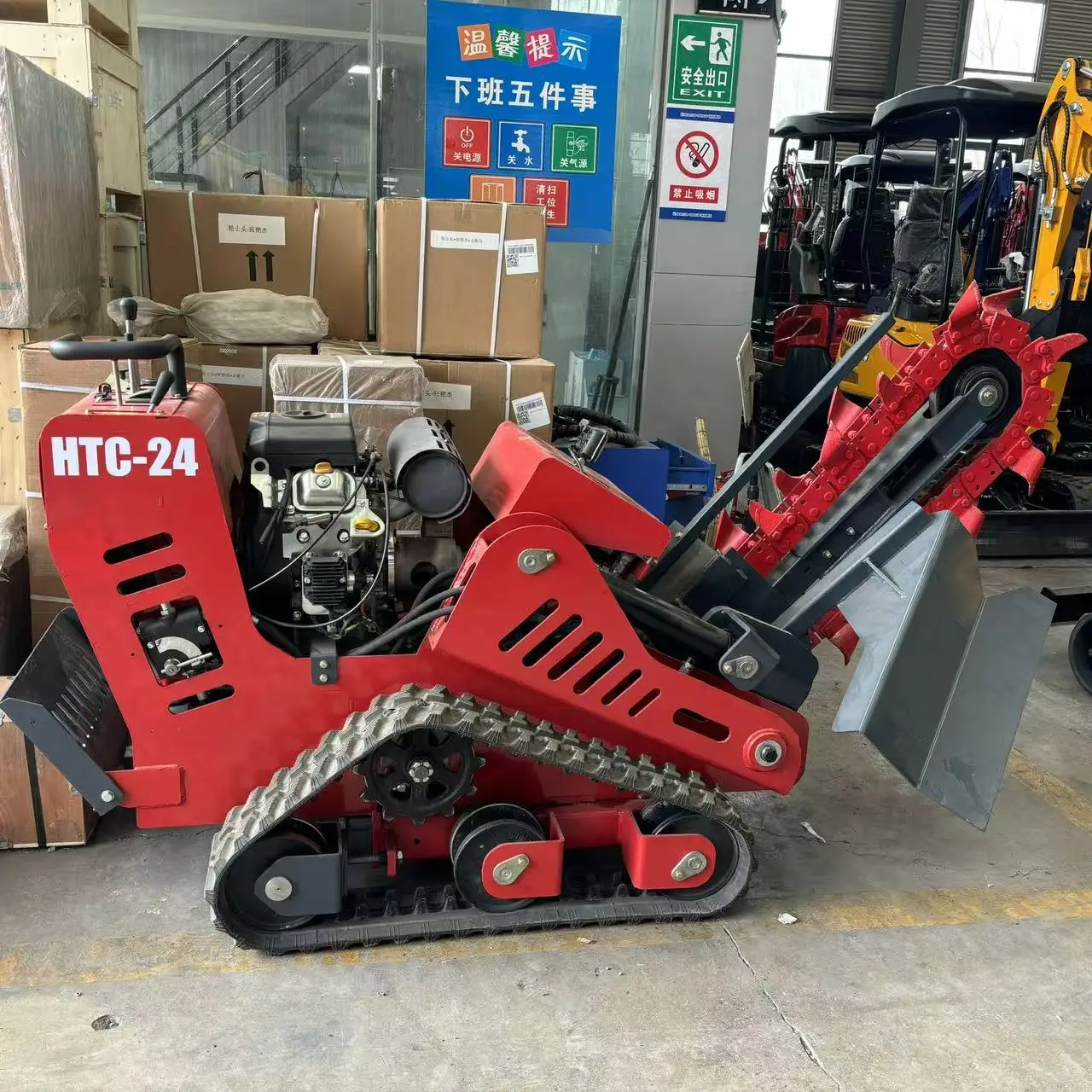 Low MOQ Chain Trencher Tractor Chain Saw Trencher Digger Hard Soil Trencher-Chain-For-Sale for Orchard Trenching