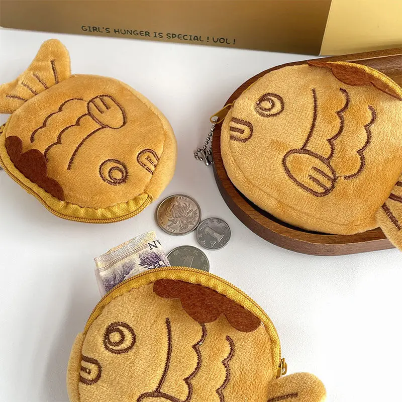 

Cute Plush Shark Coin Purse Cartoon Plush Animal Wallet For Women Kids Zipper Coin Bag Pouch Earphone Key Keychains Storage Bag