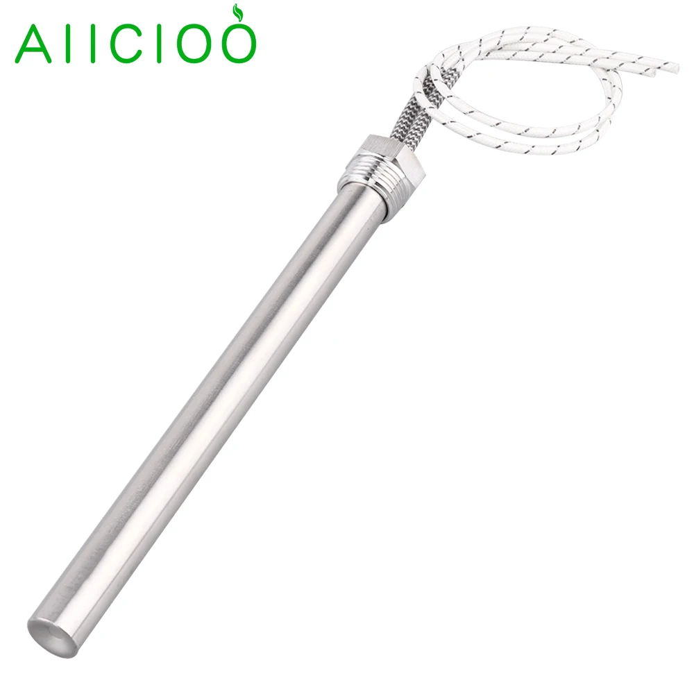 AIICIOO Cartridge Heater Water 1/2\'\' NPT Thread 120v/240v 500w/750w/1kw/1.5kw/2kw Immersion Tubular  Electric Heating Element