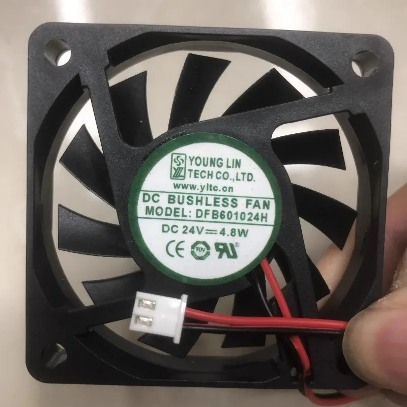 FAN for YOUNG LIN DFB601024H DC24V 4.8W 6010 Power Supply Silent Cooling Fan 6CM 60 * 60 * 10mm