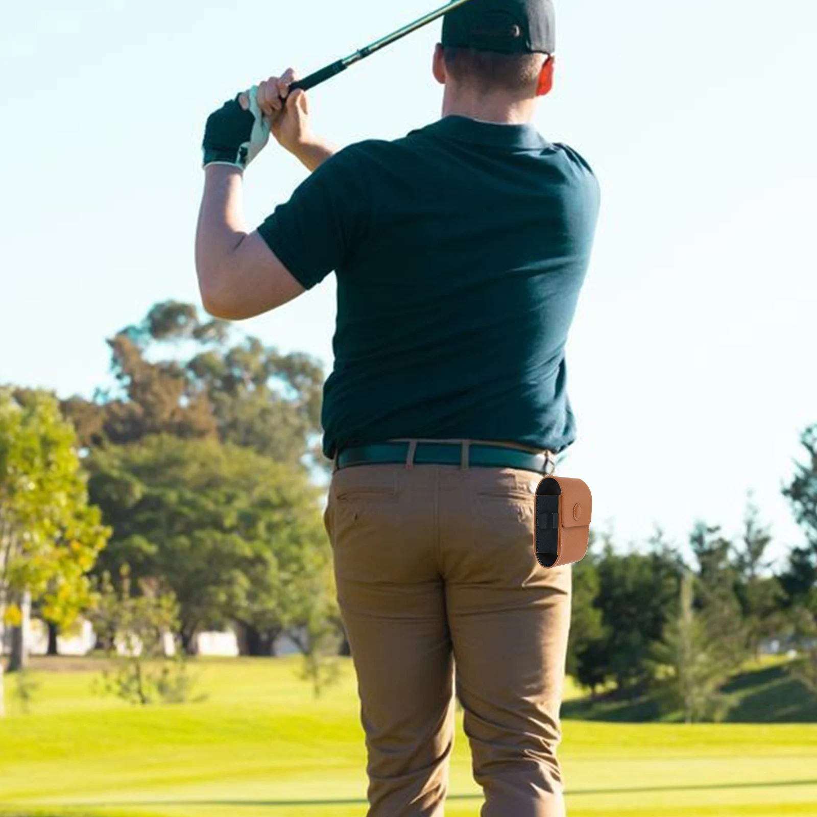 Golf Rangefinder Protective Case PU Material Lightweight Portable Storage Bag Shockproof Holder Range Finder Case