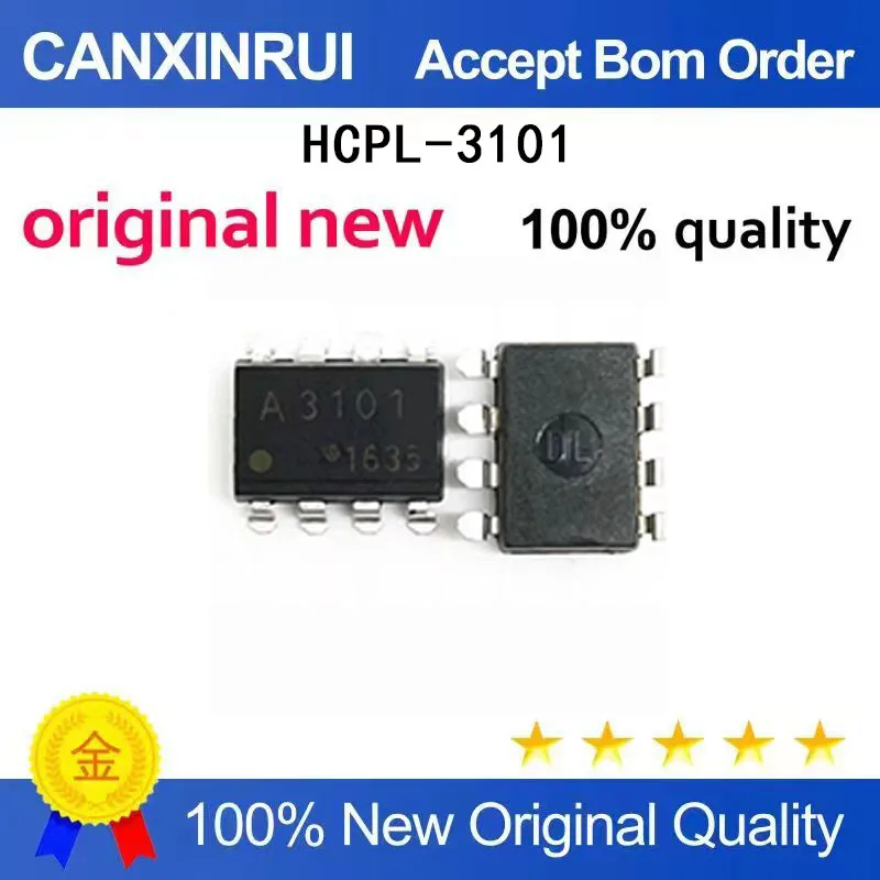 (5-100 Pieces)New HCPL-3101 A3101 Optocoupler SOP-8 SMT Spot Chip