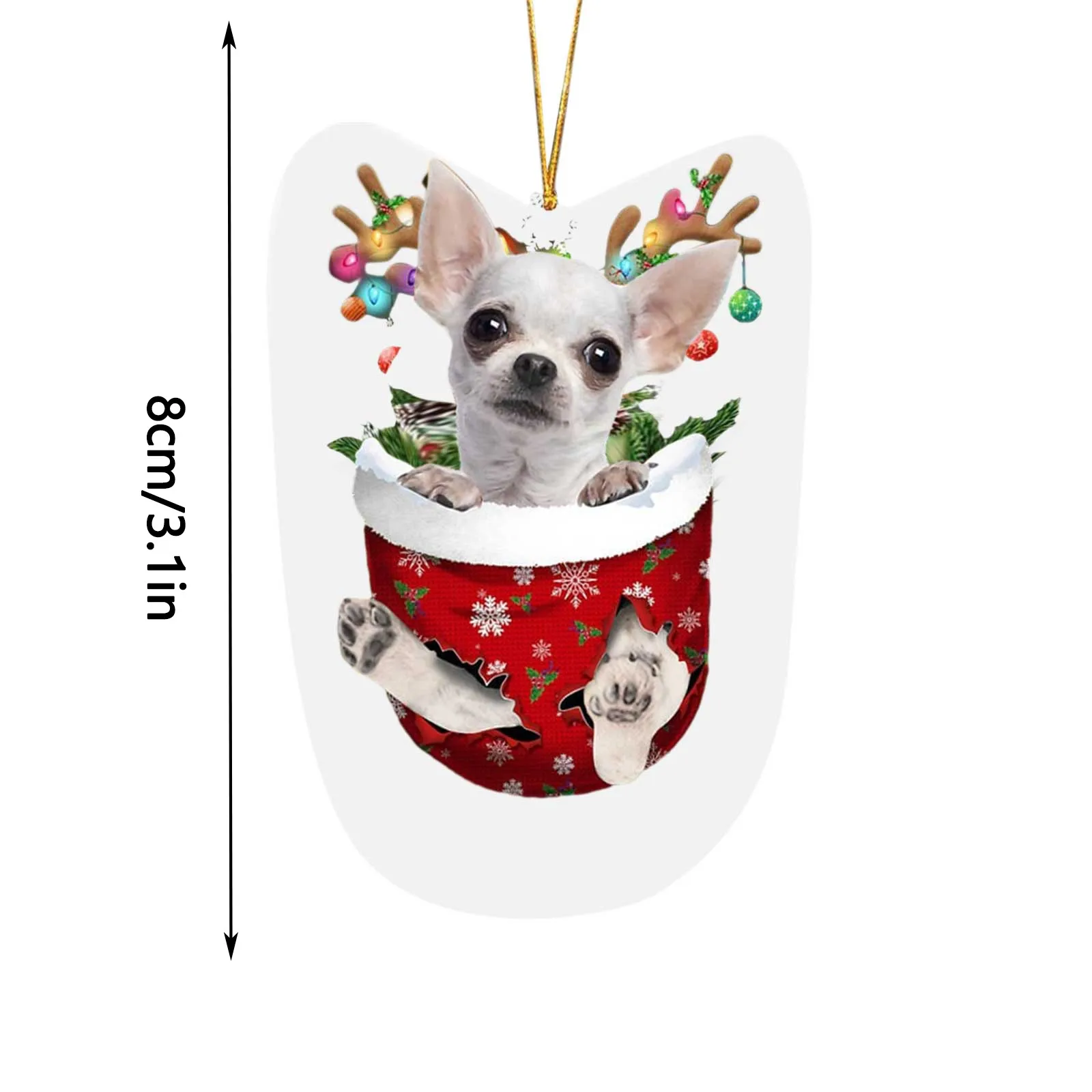 Resina Acrílico Dog Drop Ornamento, Pingente De Árvore De Natal, Filhote Bonito, Fontes De Festa Festiva, Decoração Do Quarto, Presente De Natal, Ano Novo, 2024