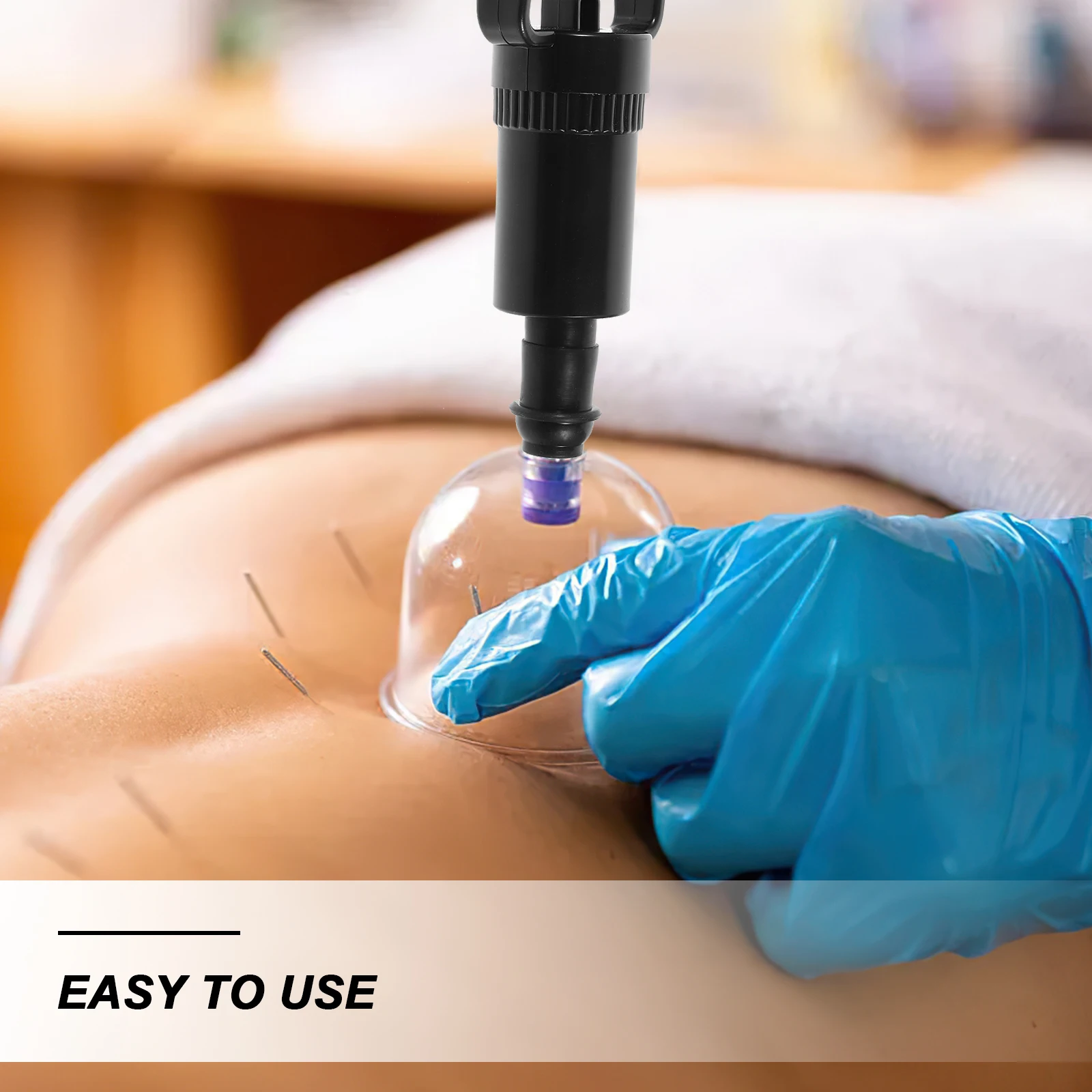 Manuelle Vakuum-Schröpfen-Handpumpe, ABS-Material, leichtes Schröpfwerkzeug zur Linderung von Muskelkater, Körpermassage, Sauggerät