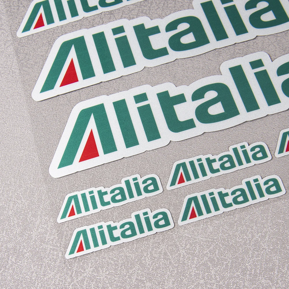 14-teiliges, reflektierendes, wasserdichtes ALITALIA-Motorrad-Aufkleber-Set, Autoaufkleber, Vinyl, grafisches Logo-Klebeset – Detail 7