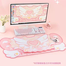 Cartoon Cute Gaming Mouse Pad Oversized Office Study Computer Keyboard Rubber Desk Mat Girls Hand Rest Wrist Pads Table Mat