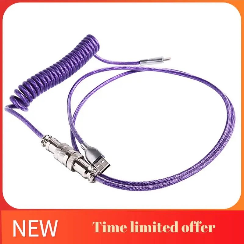 A42T-Mechanical Keyboard Cable USB Data Cable Aviation Head Cable Spring Cable Gaming Keyboard Cable