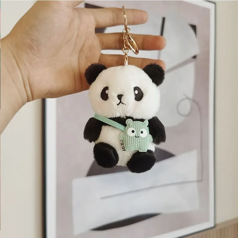 Kawaii Panda Plüschtier Schlüsselanhänger Puppe Niedlicher Panda Anhänger Tasche Zubehör Auto Schlüsselanhänger Anhänger Paar Schlüsselanhänger Zubehör