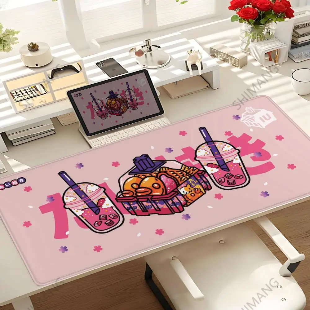 

Large Mouse Pad Gaming Mousepad Milk Tea Mouse Mat Switch Gamer Mousepads XXL Pink Table Pads Keyboard Mats Desk Carpets Rugs