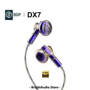 BGVP DX7 14.2mm Dynamic Driver In-Ear Earphone Flat Head Earbuds 
