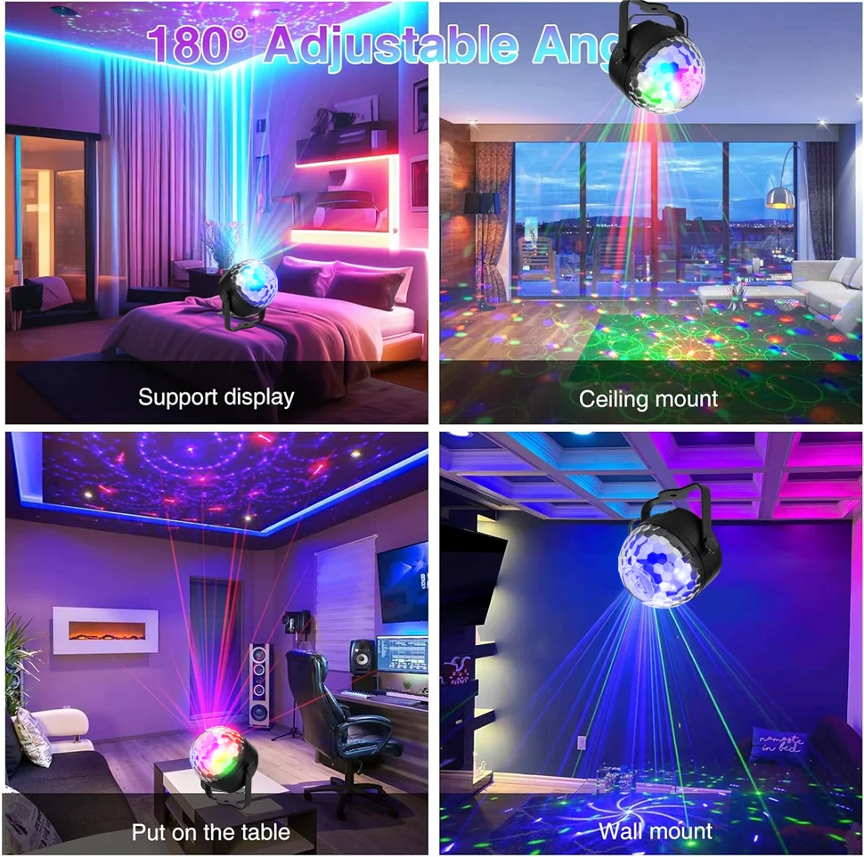 Party Disco Light  Laser Flashlight-activated DJ Light, Suitable for Parties, DJ Performances, Bars, Clubs, Festival Decorations