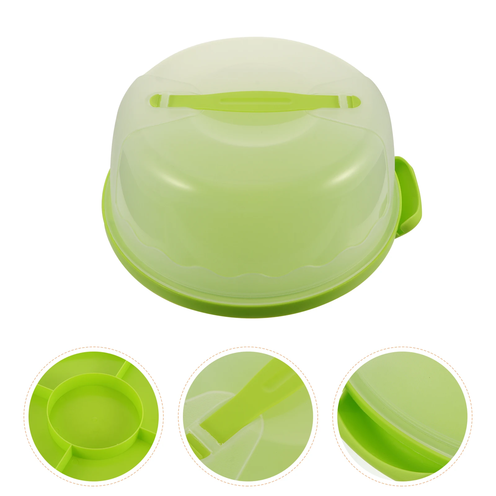 

1Pcs Clear Cake Holder Plastic Cake Carrier Locking Box Portable Handle Design Fits 8 Inch Round Cakes for Birthday Shower