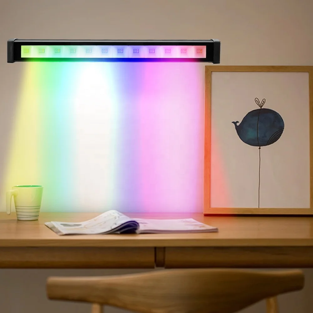 Long Strip RGB Wall Light Modern Simple Living Room Sofa Background Wall Light LED Office Reading Bedside Lamp