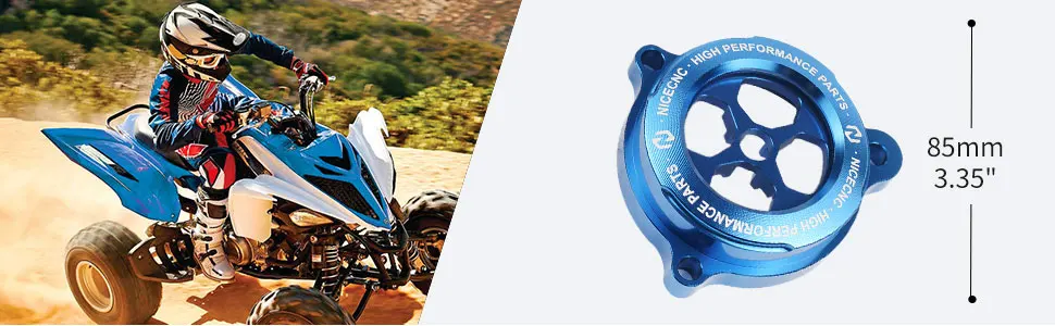 NICECNC Für Yamaha Raptor 700 YFM 700 2006-2026 ATV Nockenwellenabdeckung & Ölfilterabdeckung Schutzkappe für Raptor 700R – Detail 16