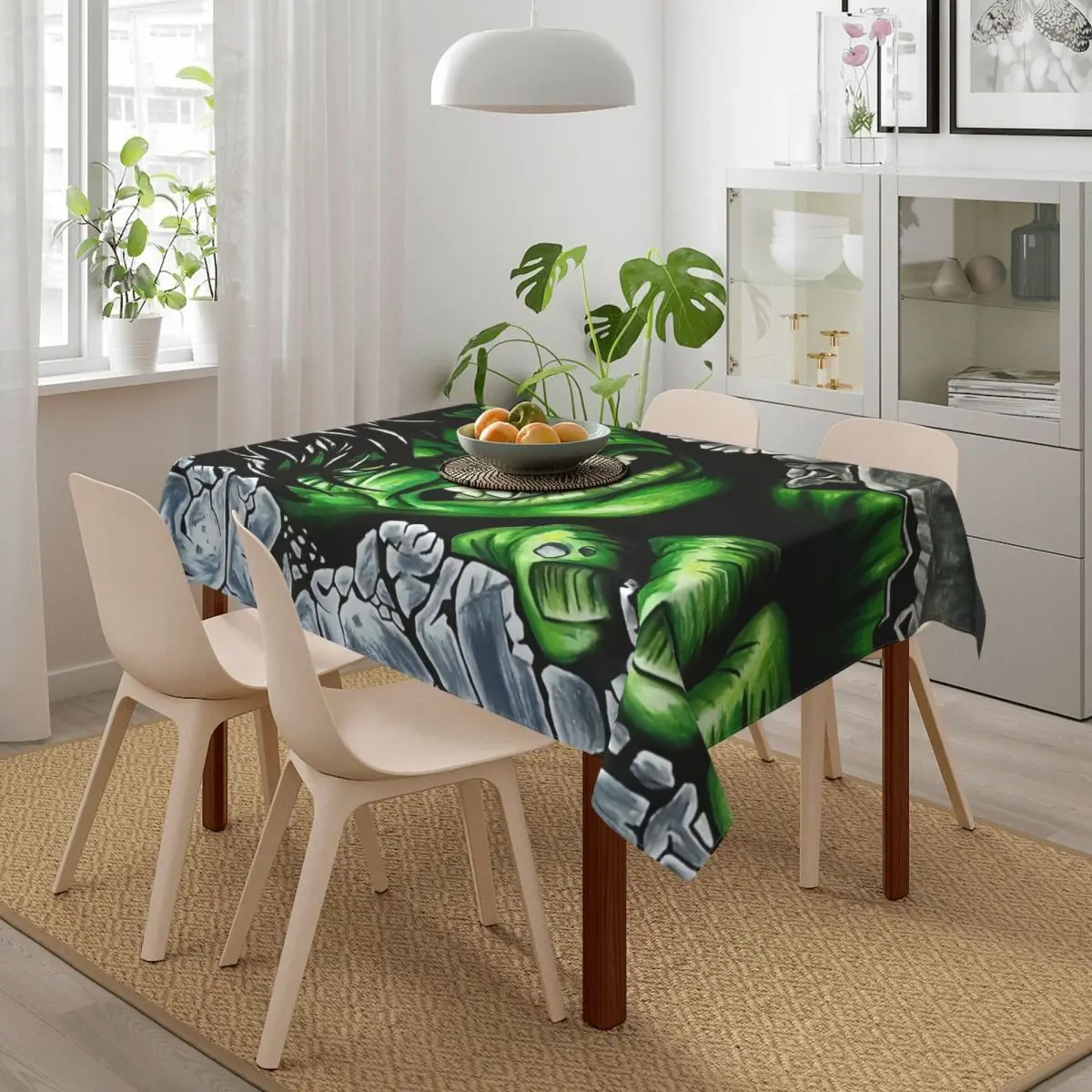 مفرش مائدة مستطيل من فيلم مارفل ديسني آيرون مان ، قماش طاولة حافة مرن ، أغطية هالك ، مخصصة ، تناسب 40 "إلى 44" #4