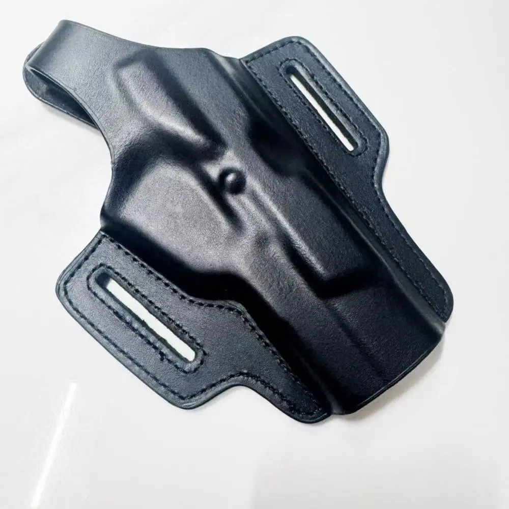 牛革製タクティカル92g成形ピストルホルスター、本革ホルスター、ウエストコンシールドフルカバーレザーピストルホルスター